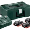 Pack énergie 18V METABO 3 Batt. 4,0 Ah LiHD + Charg. ASC 55 + Coffret MetaBox - 685133000